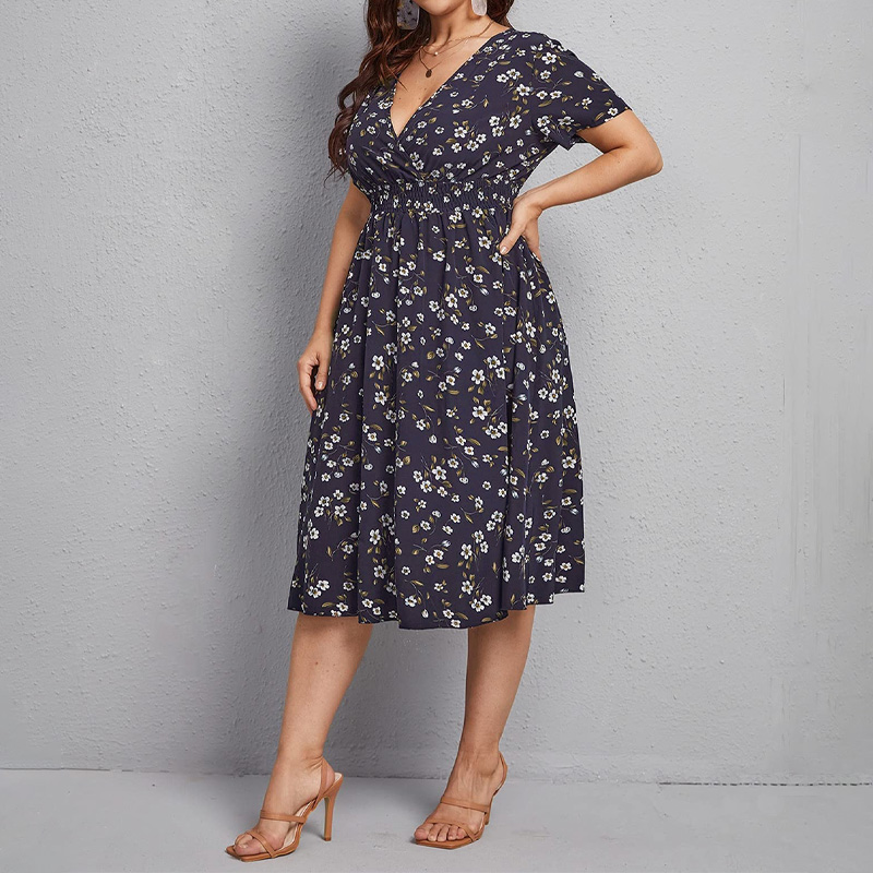 Plus Size Women's Dress, Flowe - Romper Floral Print recension och pris