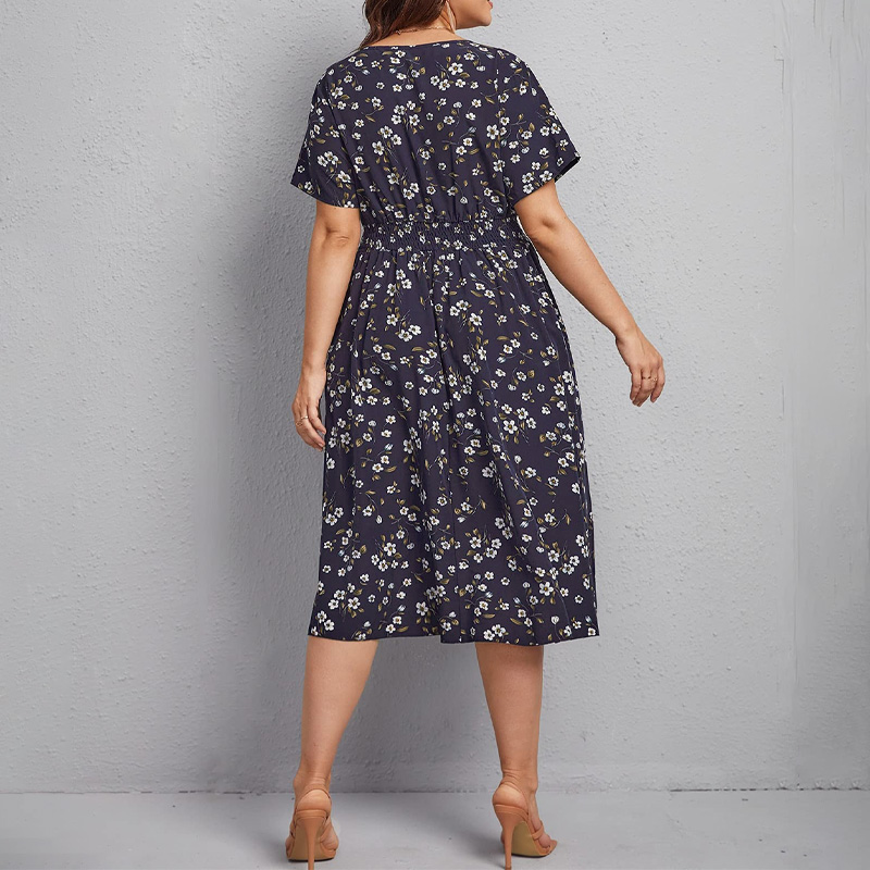 Plus Size Women's Dress, Flowe - Romper Floral Print recension och pris