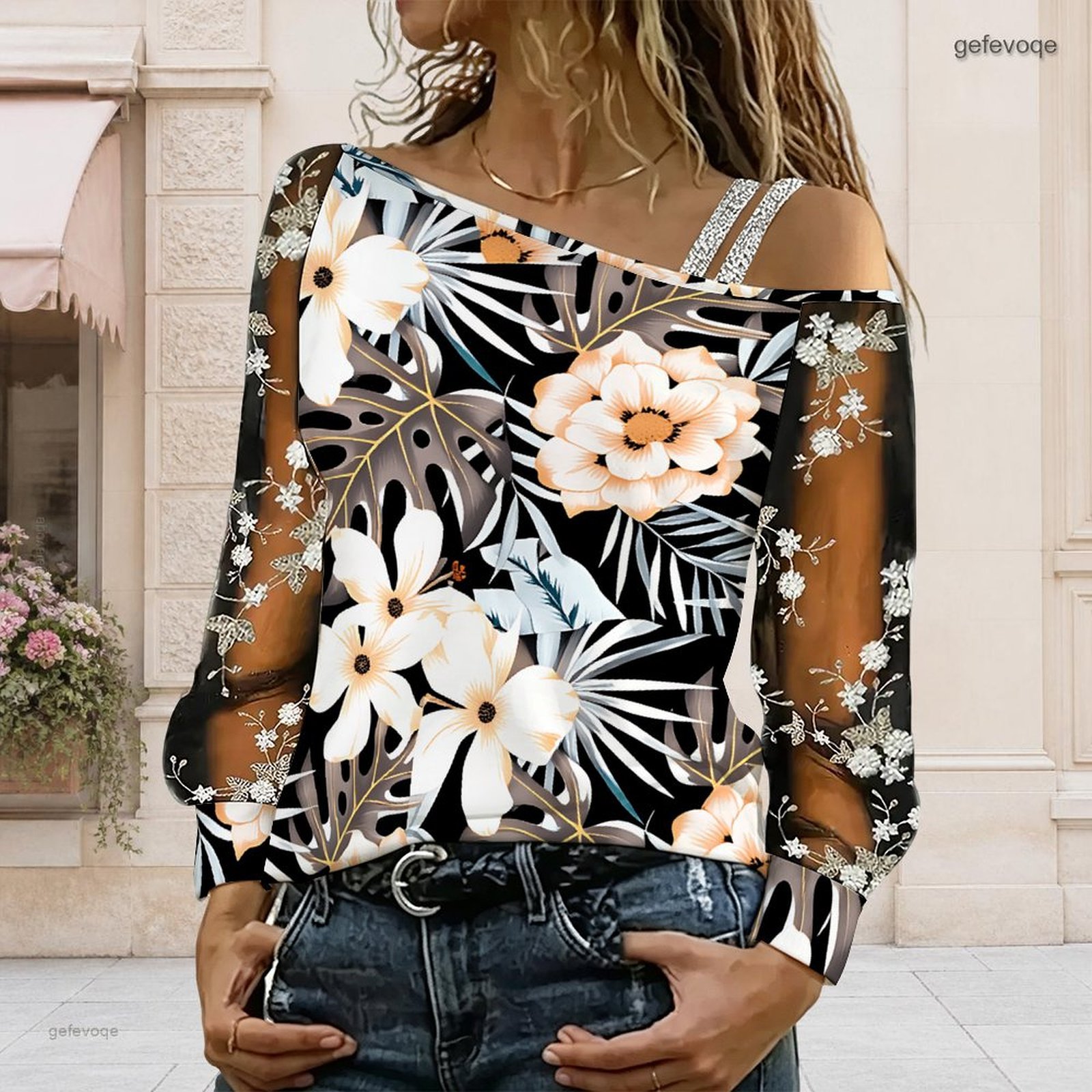 Women Off Shoulder Blouse Asym - Blouse Off Shoulder recension och pris
