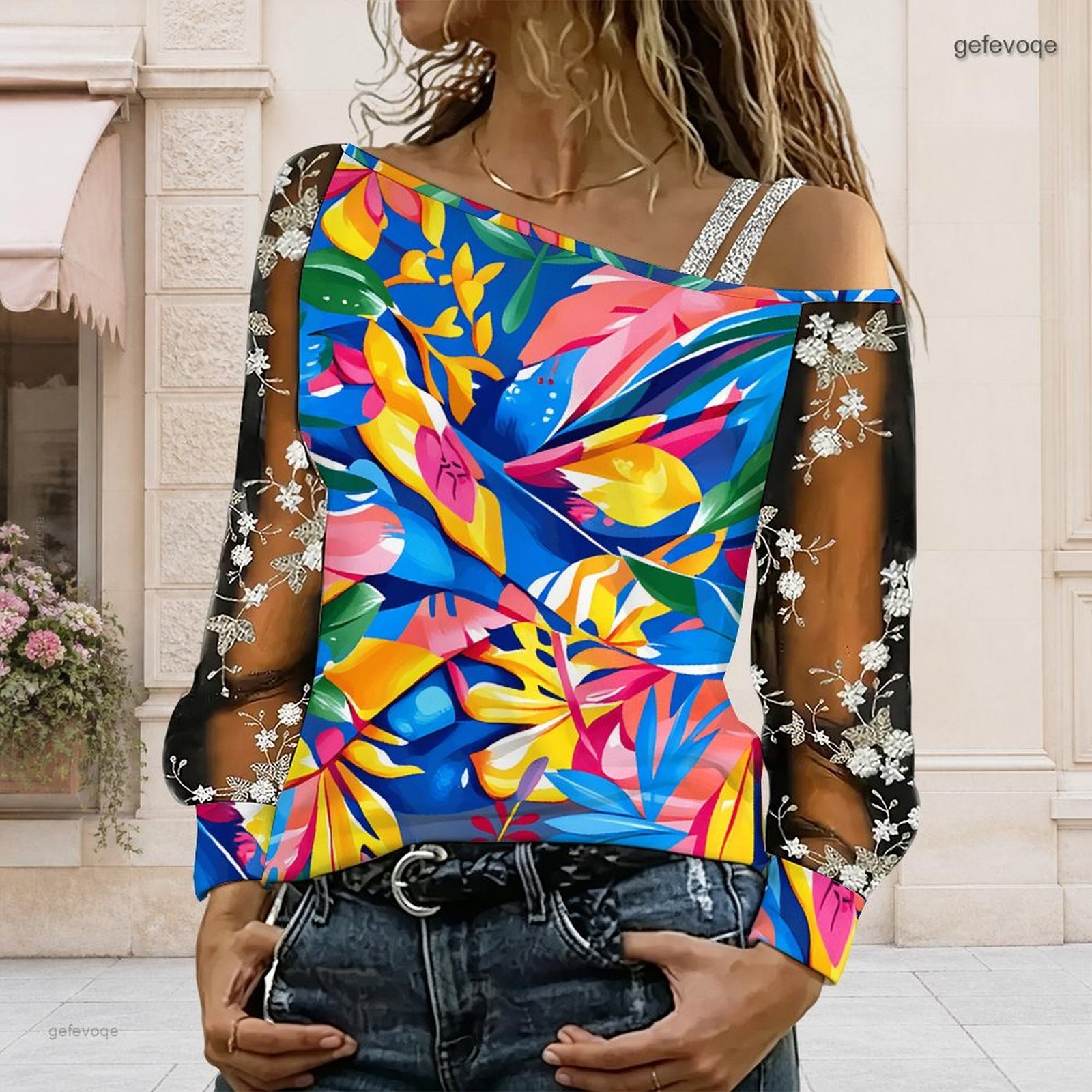 Women Off Shoulder Blouse Asym - Blouse Off Shoulder recension och pris