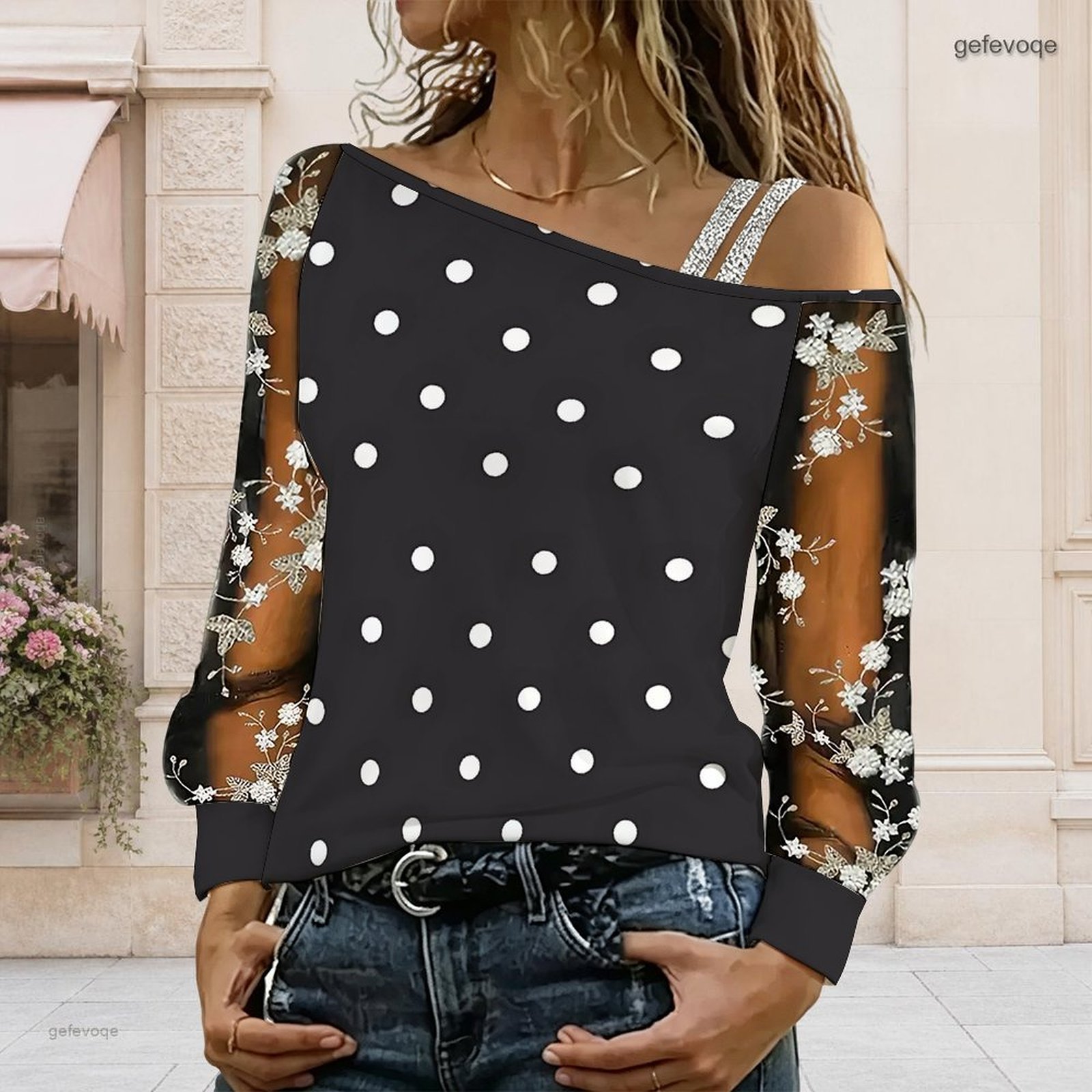 Women Off Shoulder Blouse Asym - Blouse Off Shoulder recension och pris