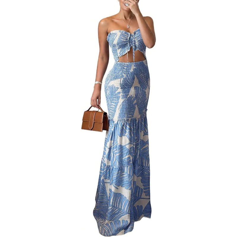 CHICME Floral Vacation Dress H - Maxi Dress Halter recension och pris